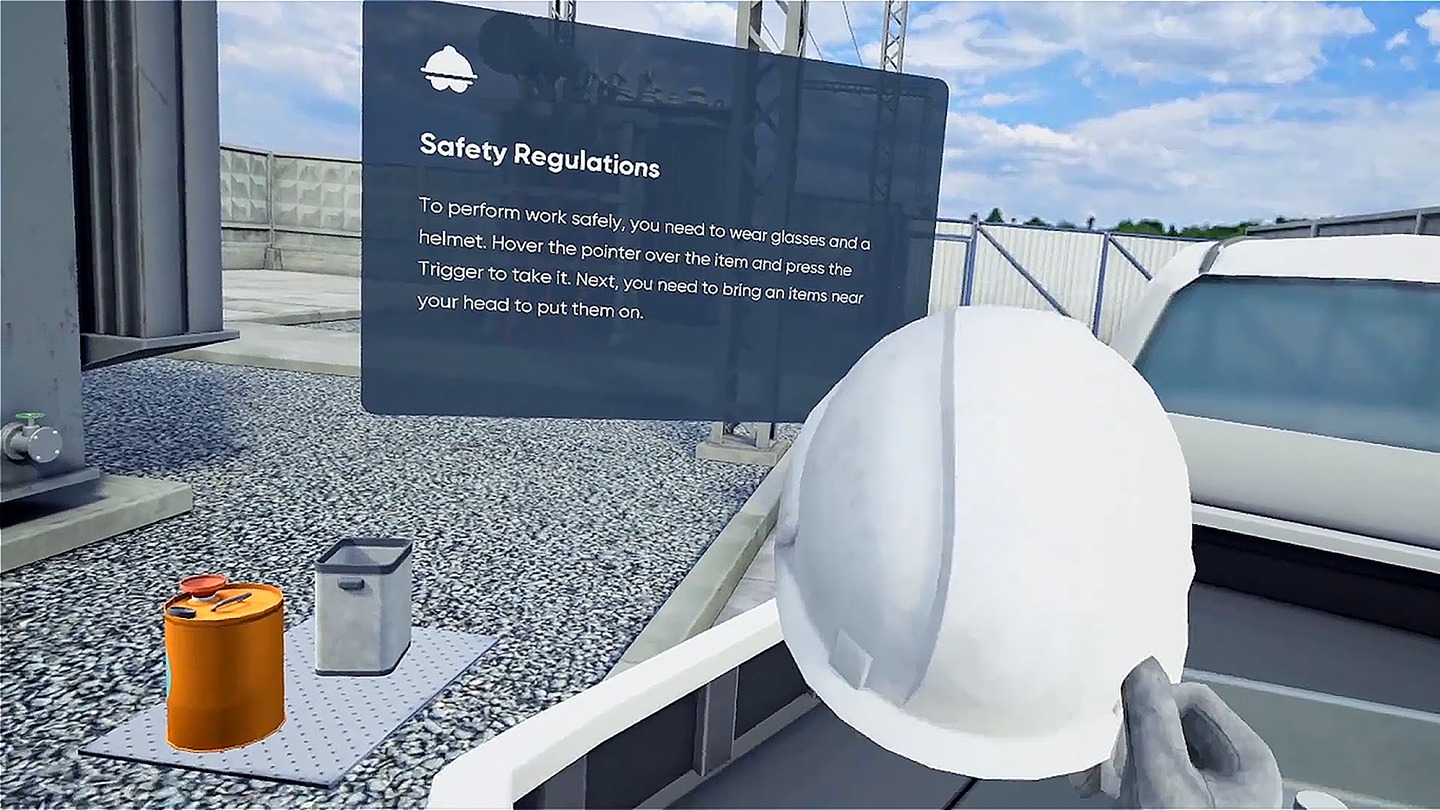 Transformer Oil Sampling VR Training Screenshot 2
