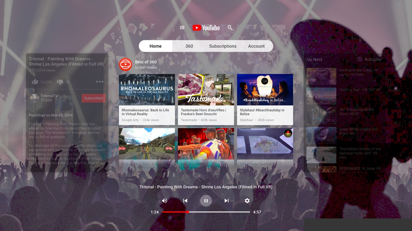YouTube VR Screenshot 1