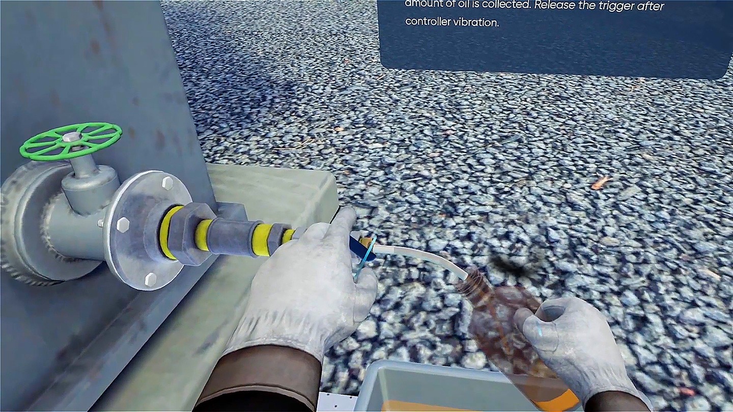 Transformer Oil Sampling VR Training Screenshot 4