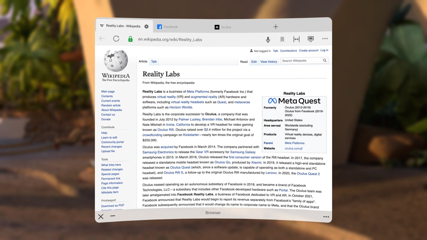 Oculus Browser Screenshot 4