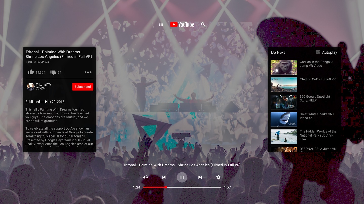 YouTube VR Screenshot 0