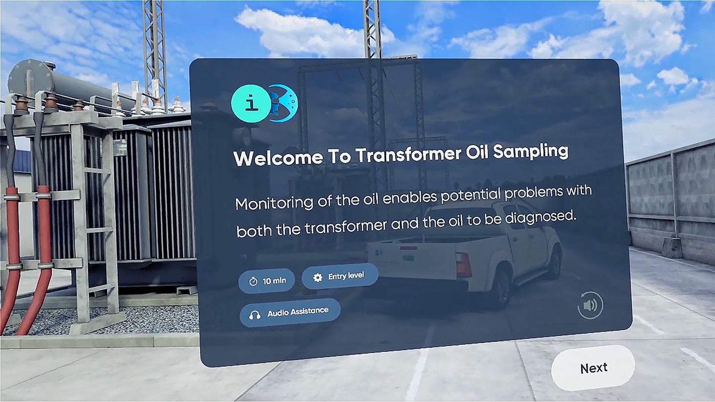 Transformer Oil Sampling VR Training Screenshot 0