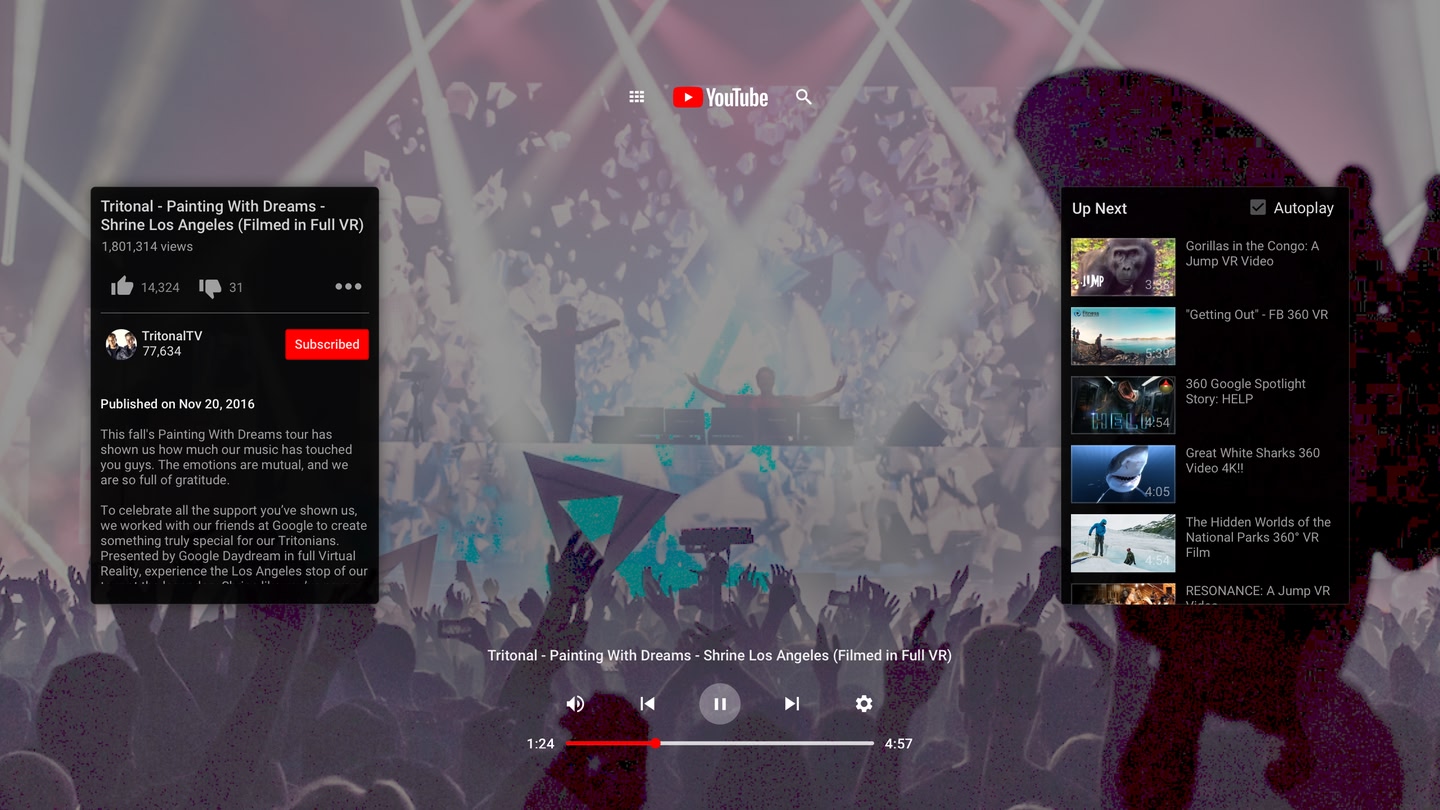YouTube VR Screenshot 0