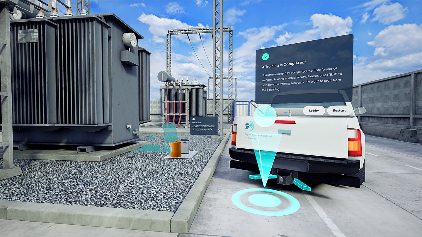 Transformer Oil Sampling VR Training Screenshot 1