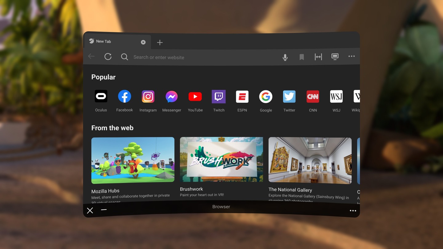 Oculus Browser Screenshot 0