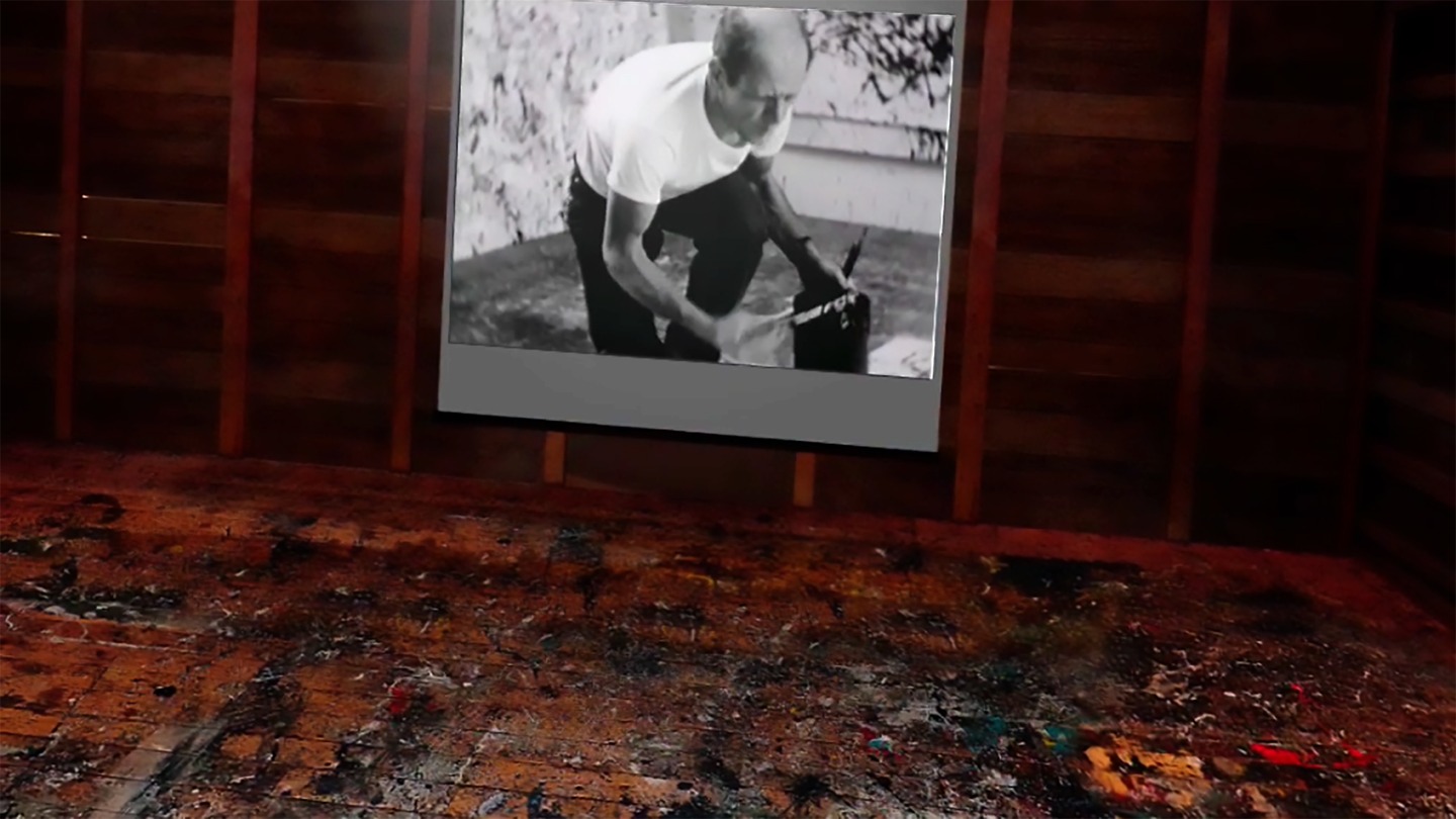 Tracing Paint - The Pollock Krasner Studio in Virtual Reality Screenshot 0